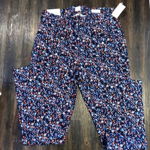NWT Women’s Gap floral skinny ankle pants size 0